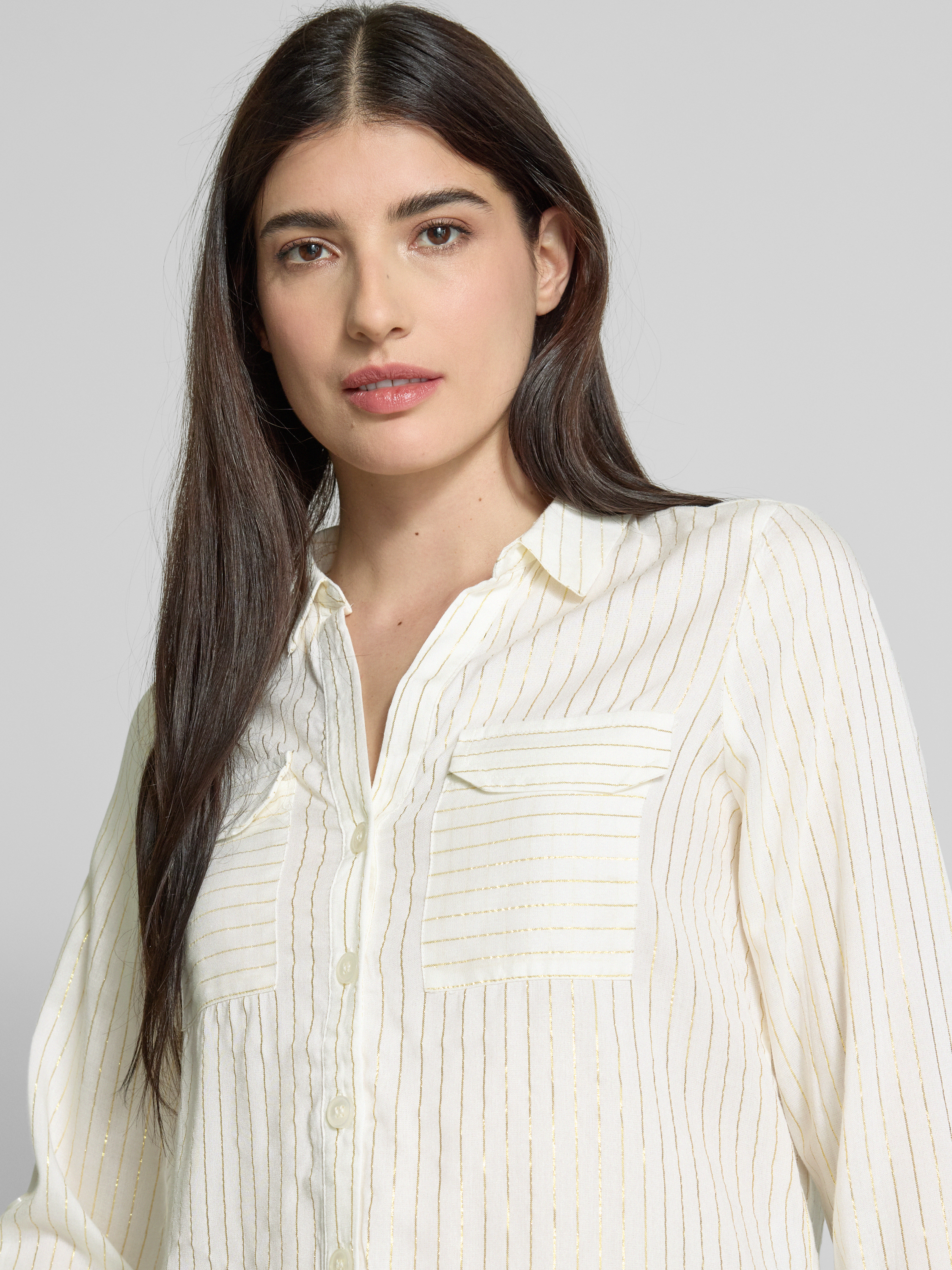 Vero Moda Regular fit overhemdblouse van pure viscose model 'BUMPY'