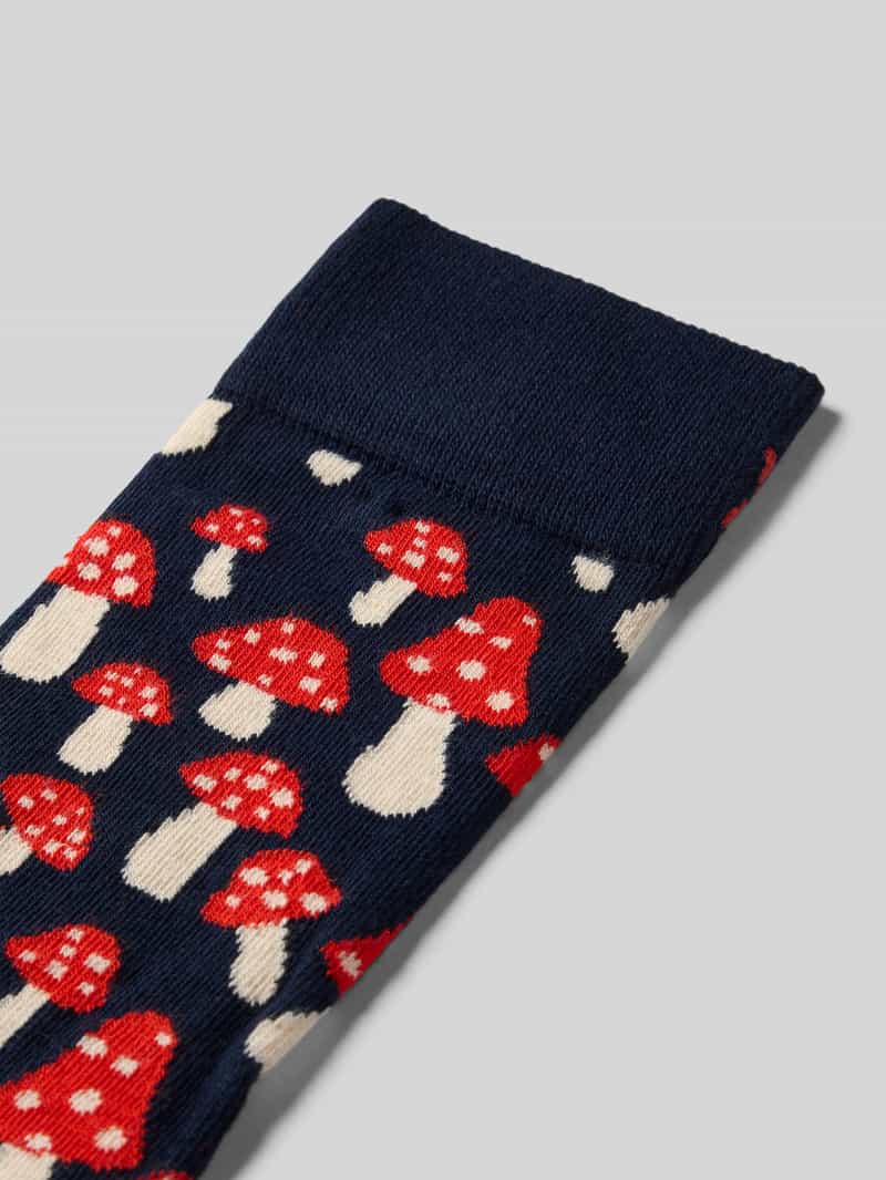 Happy Socks Sokken met motiefstitching model 'Mushroom'