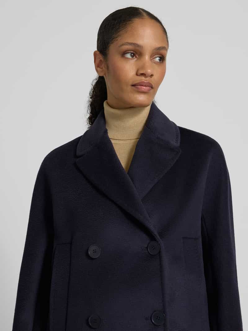 Max Mara Studio Regular fit lange jas van zuivere scheerwol model 'SHEREE'