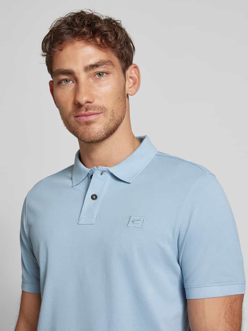 camel active Regular fit poloshirt met labelstitching