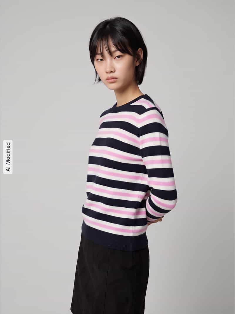 Jake*s Casual Regular fit pullover met gestreept patroon
