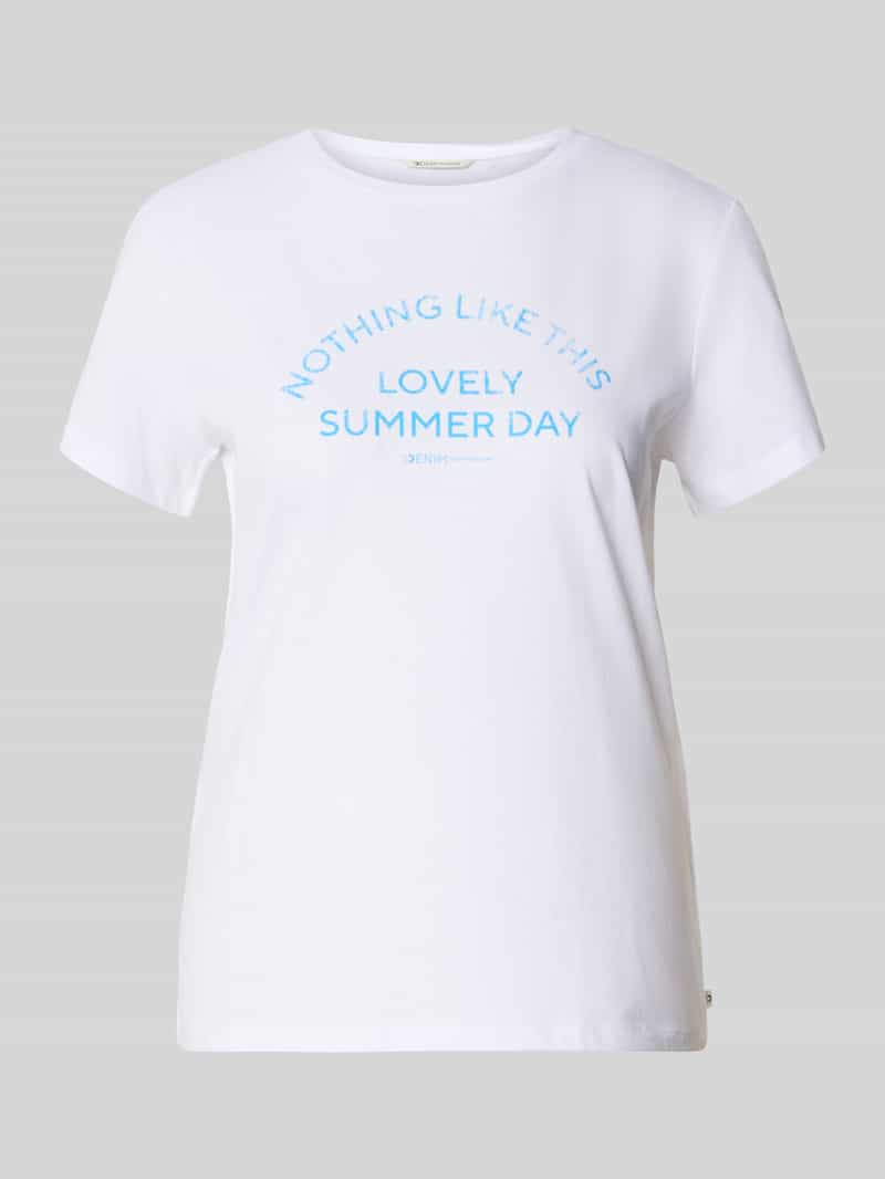 Tom Tailor Denim Regular fit T-shirt van puur katoen