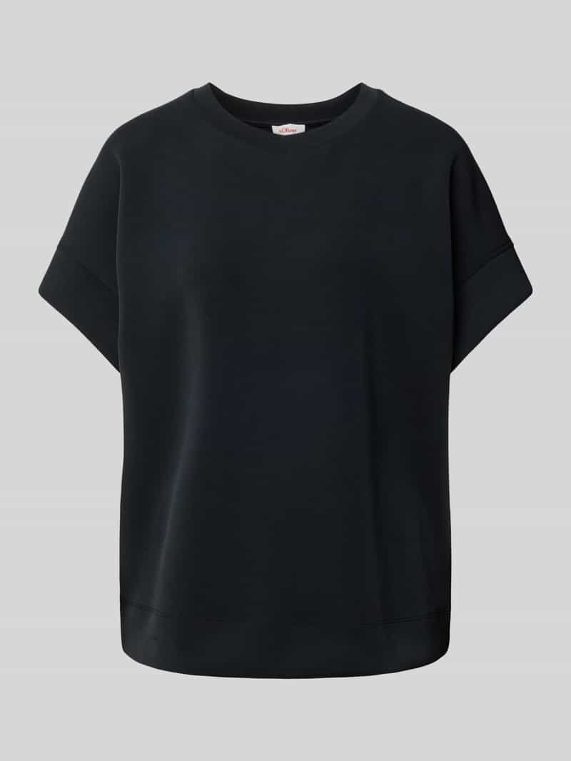 s.Oliver RED LABEL T-shirt in effen design met ronde hals