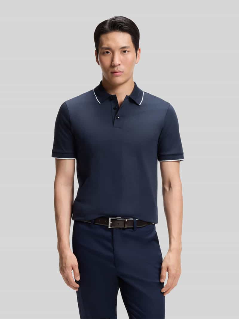 Boss Riem van echt rundleer met logodetail model 'Elloy'