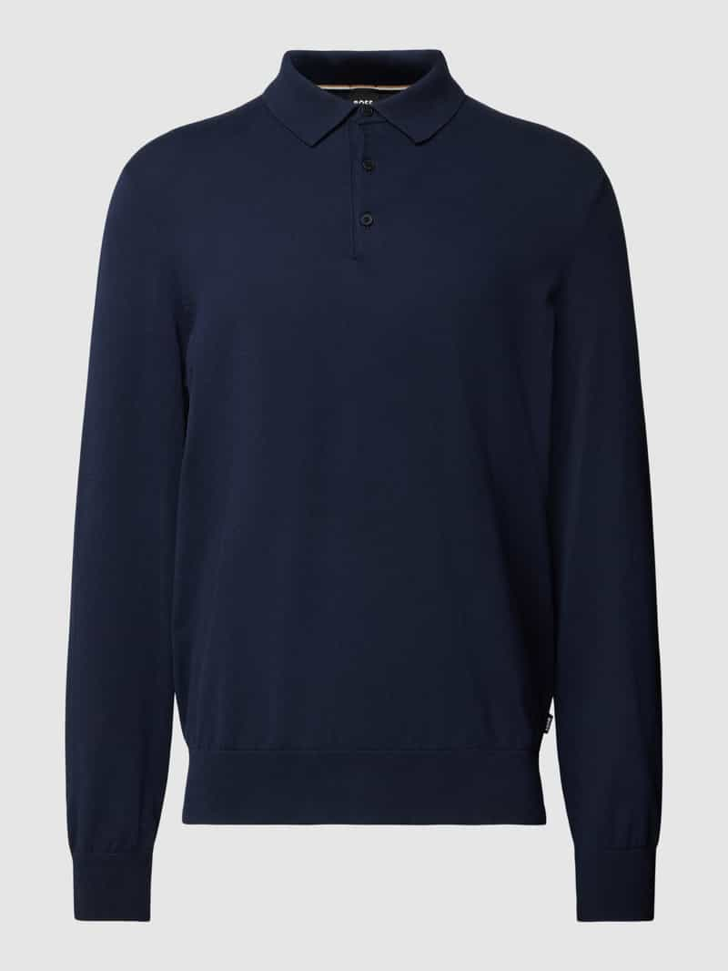 Boss Regular fit poloshirt in design met lange mouwen model 'Gemello'