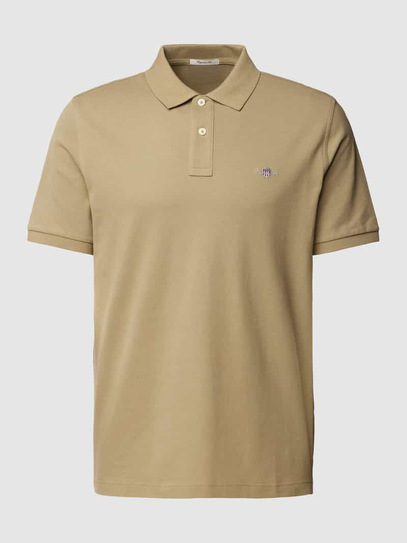 Gant Regular fit poloshirt met labelstitching model 'SHIELD'