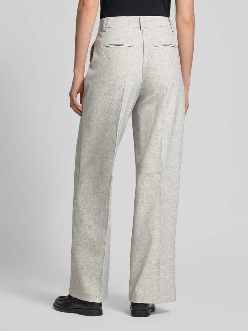 Yas Broek met linnengehalte en lengtenaden model 'RIU' lichtgrijs, foto 3