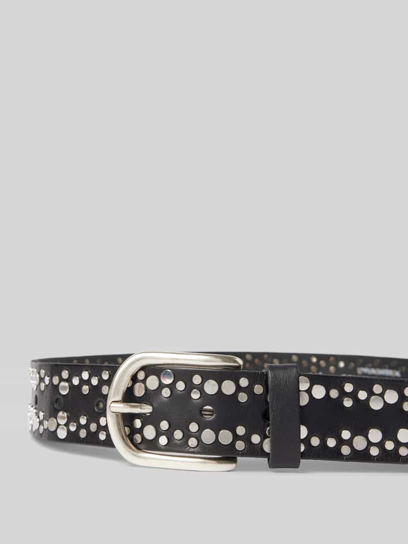 Vanzetti Riem van leer met studs en doornsluiting