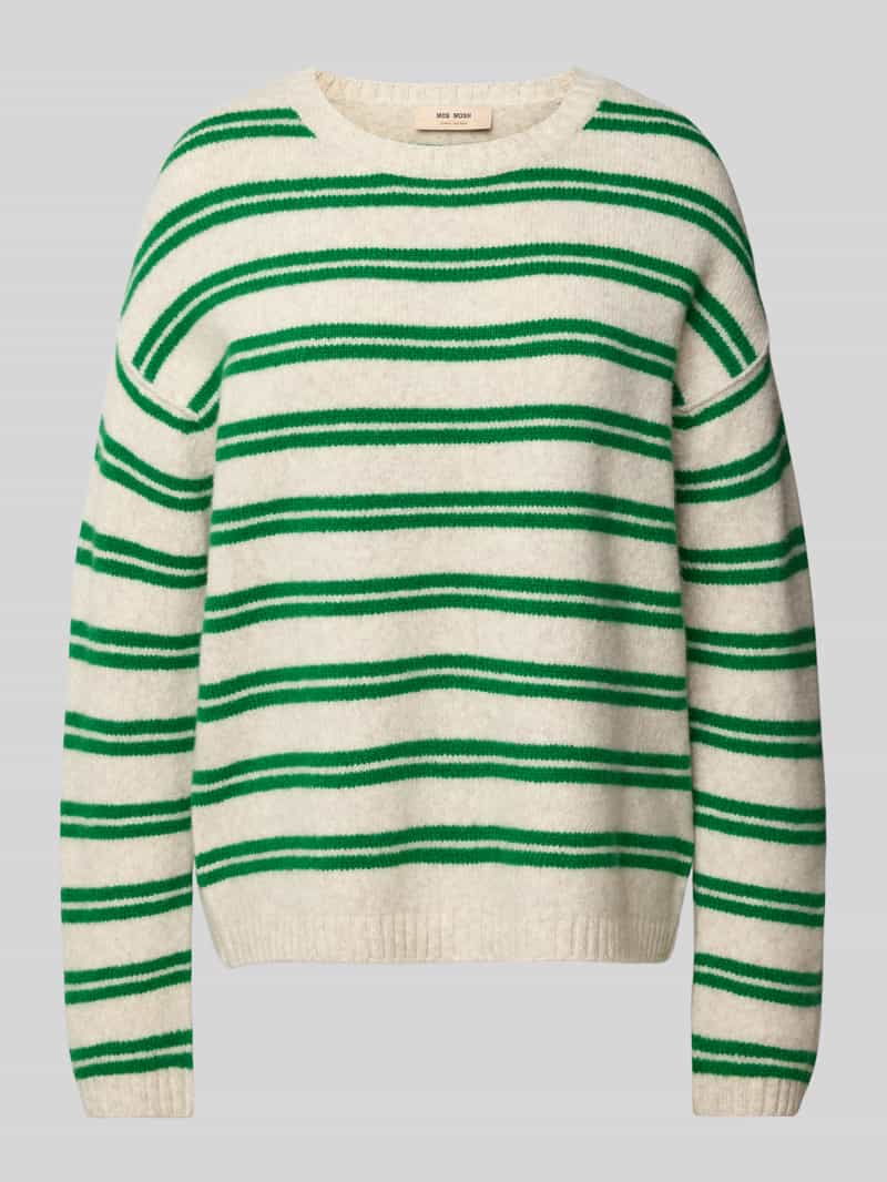 MOS MOSH Relaxed fit gebreide pullover met ronde hals model 'Khai'