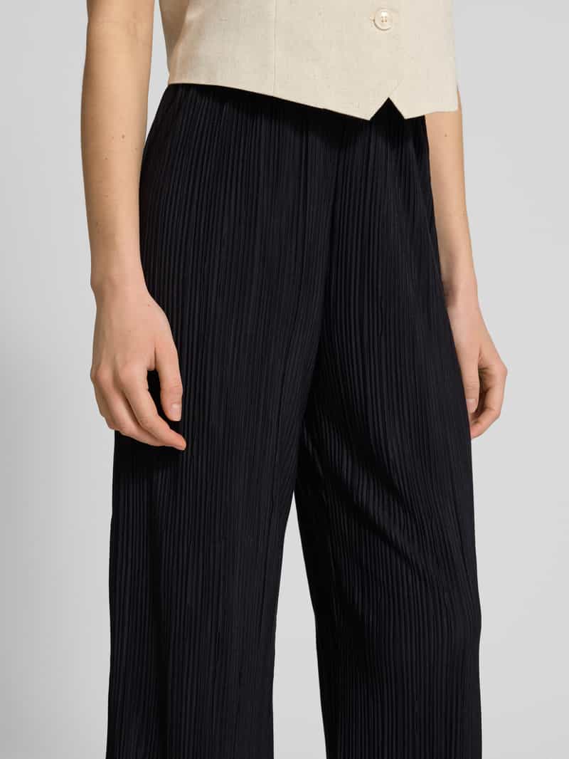 Vila Wide leg stoffen broek met plissévouwen model 'PLISA'