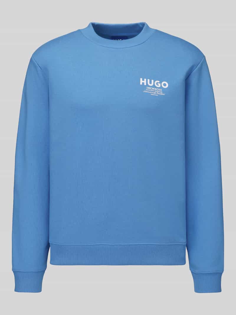 HUGO Blue Regular fit sweatshirt van puur katoen model 'Nespon'