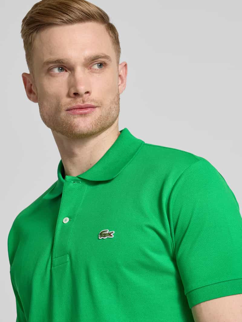 Lacoste Regular fit poloshirt met labelpatch model 'CORE PIQUE'