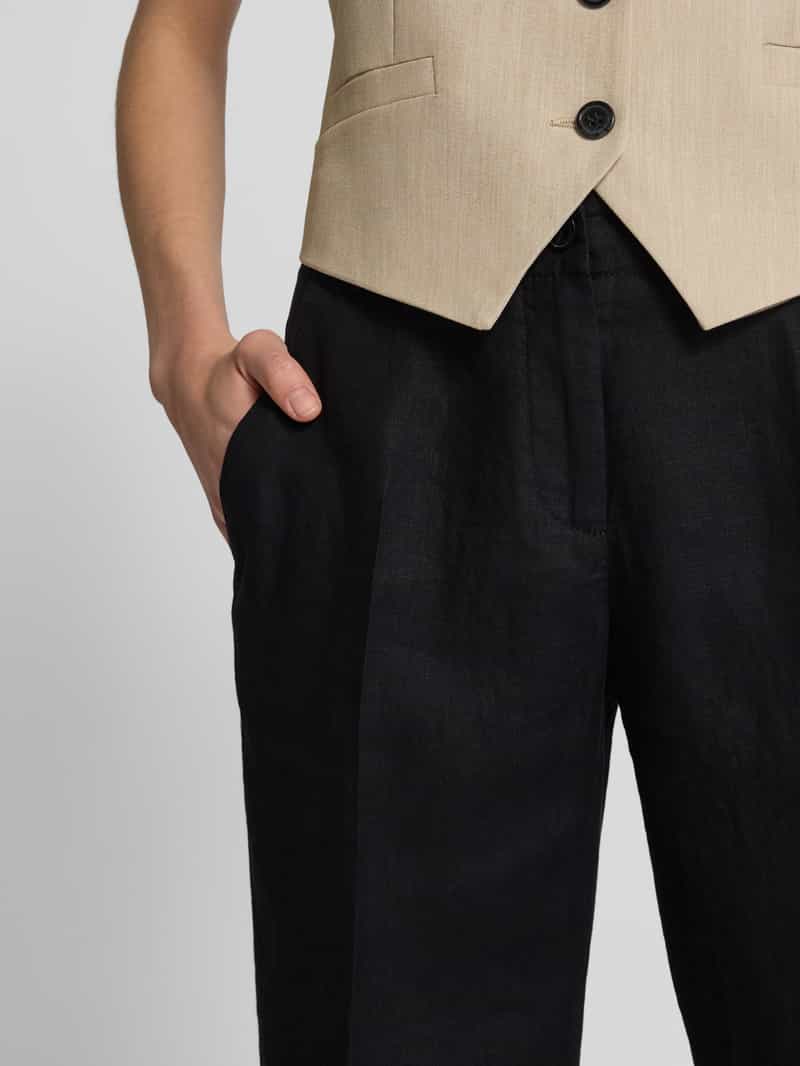 BRAX Straight leg linnen broek met verkort model