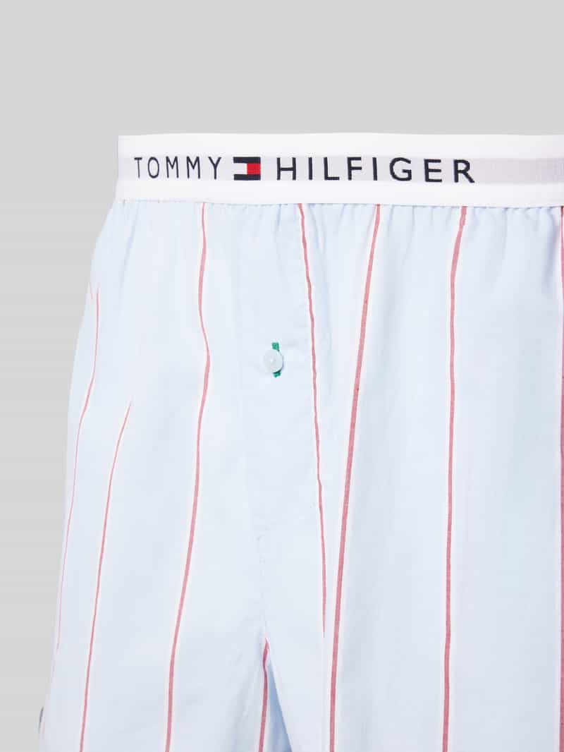 Tommy Hilfiger Regular fit korte pyjama met elastische band met label