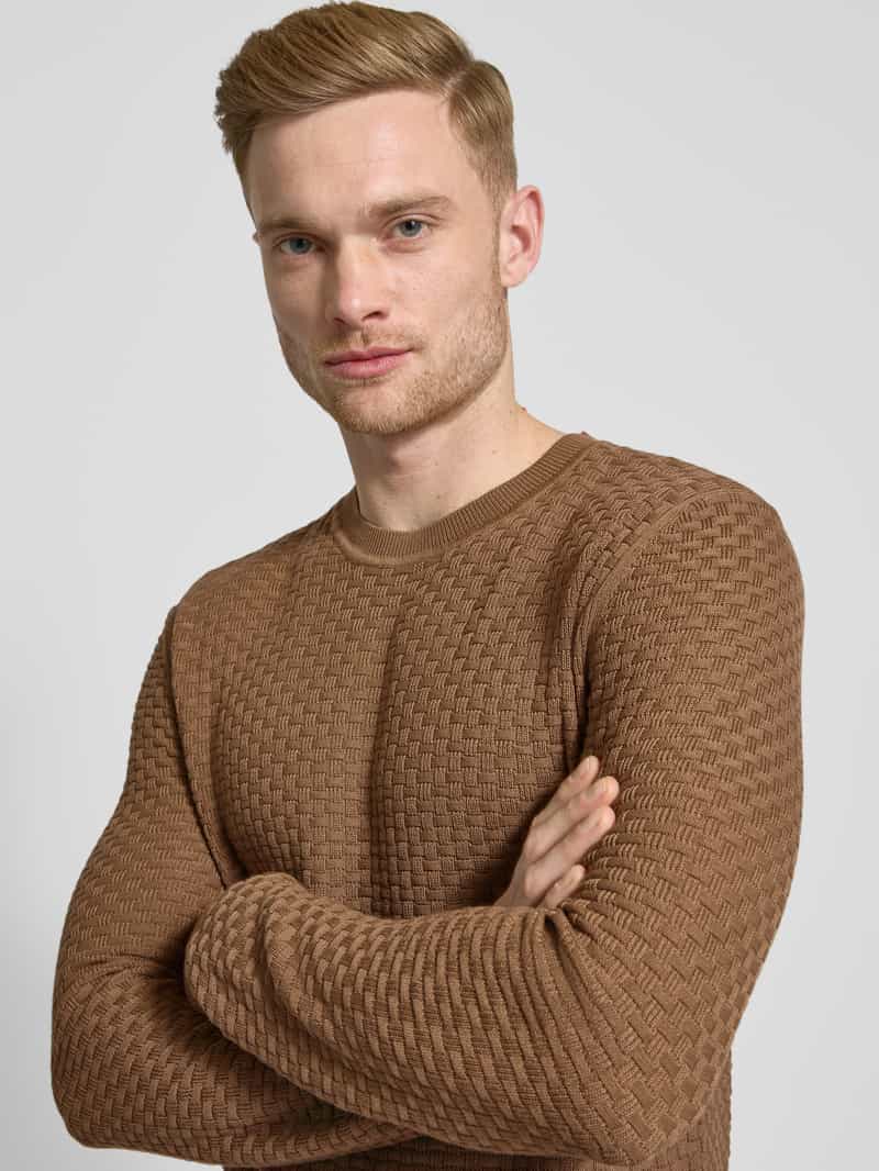 JOOP! Collection Gebreide pullover met ronde hals model 'Wanjo'