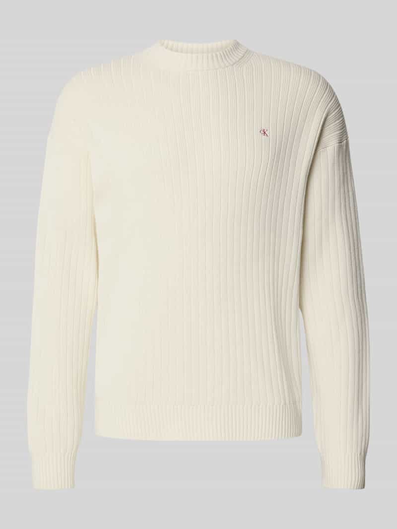 Calvin Klein Jeans Oversized gebreide pullover met ribboorden