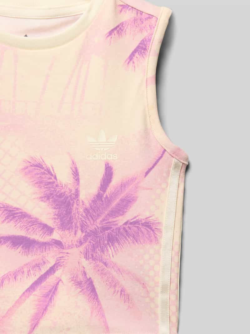 adidas Originals Korte top met geribde ronde hals