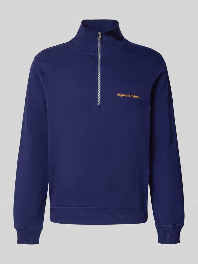 jack & jones Sweatshirt met schipperskraag en labelstitching