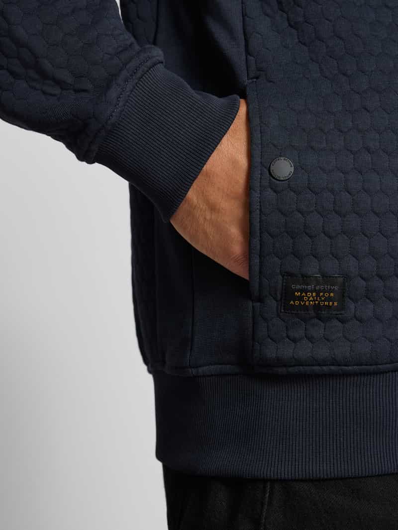 camel active Regular fit sweatjack met opstaande kraag model 'Bubble'