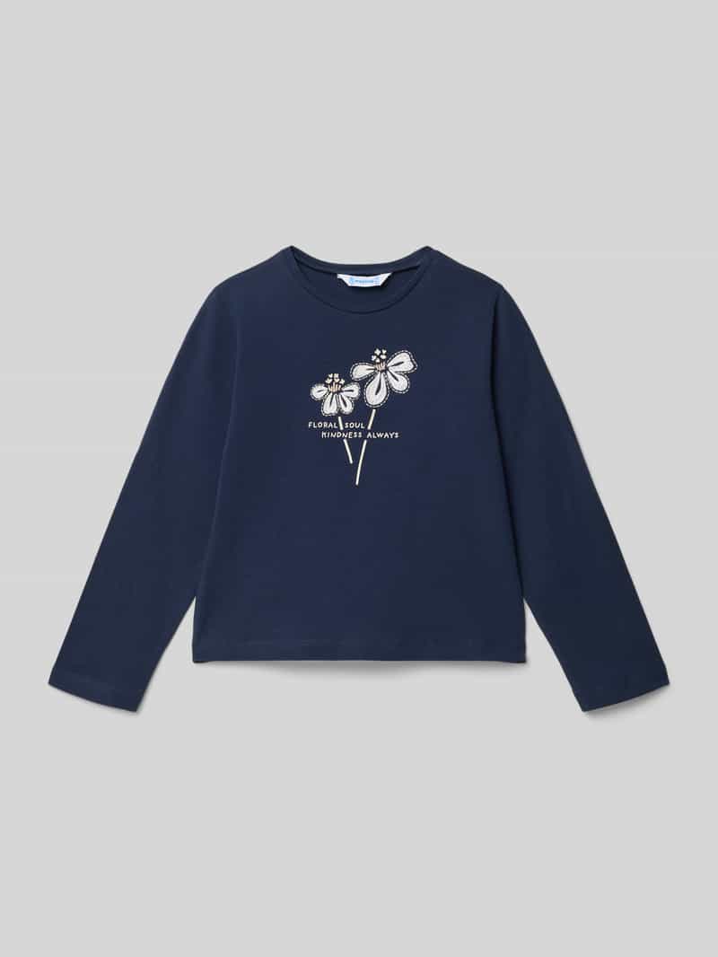 Mayoral Regular fit shirt met lange mouwen en statementprint