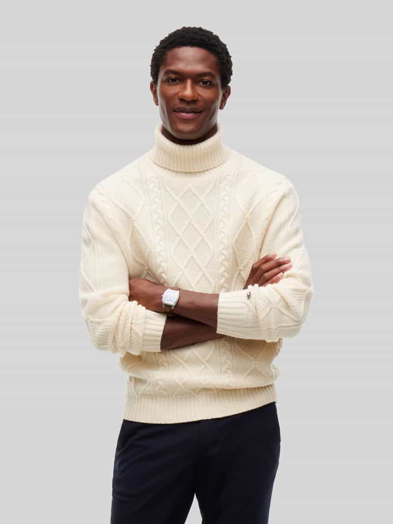 Tommy Hilfiger Regular fit coltrui van mix van wol en kasjmier
