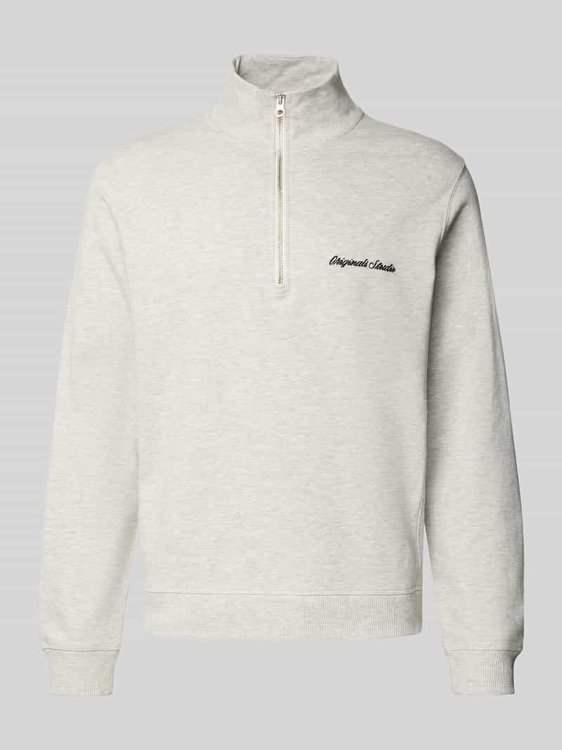 jack & jones Sweatshirt met schipperskraag en labelstitching