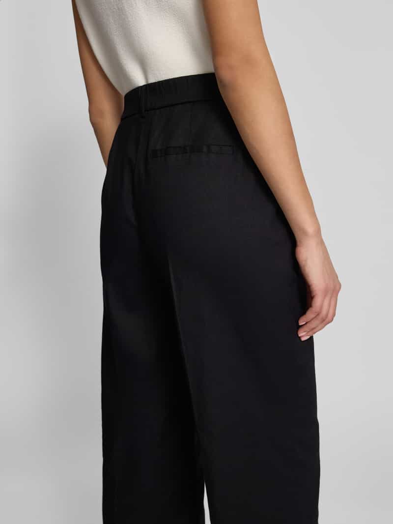 Opus Straight leg stoffen broek met persplooien model 'Maiga'