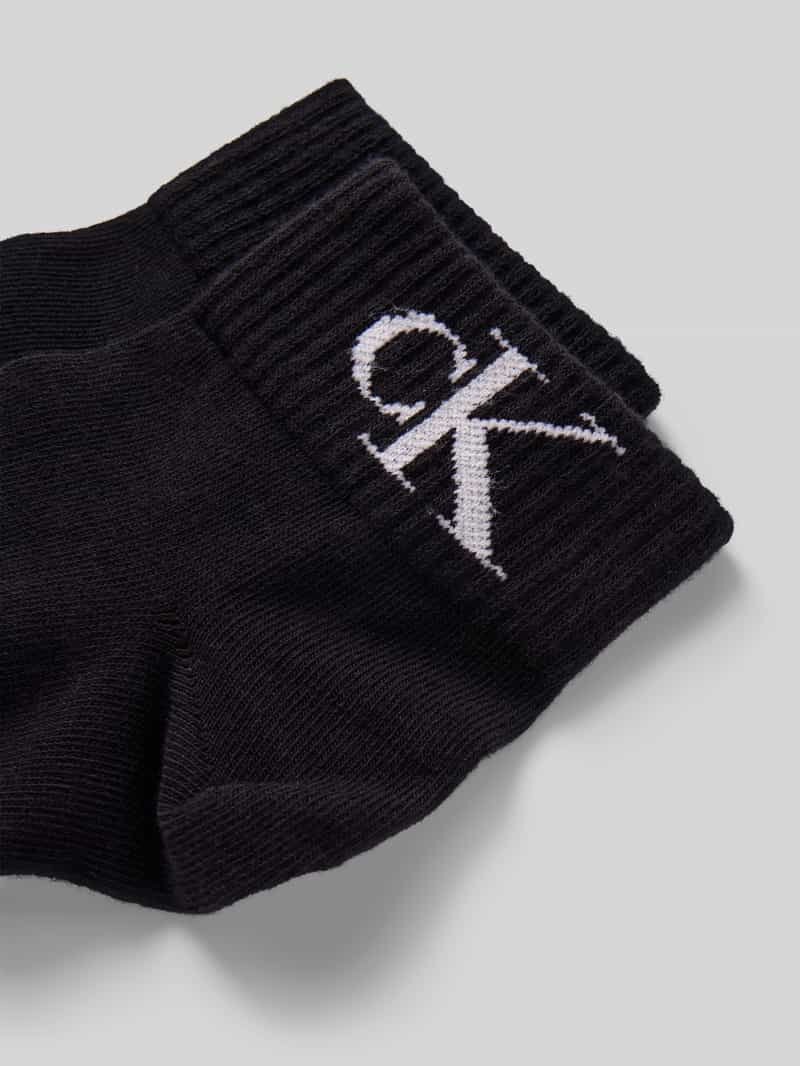 Calvin Klein Jeans Sokken met labelopschrift in een set van 2 paar