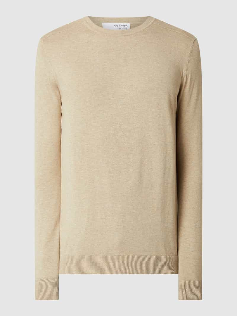 Selected Homme Pullover van pima-katoen, model 'Berg'