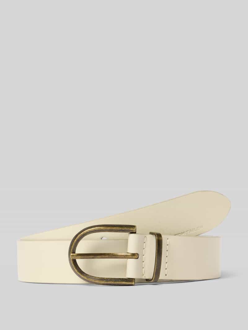 Tom Tailor Leren riem TTSYLKE 3 cm brede damesriem, sluiting in vintage-look, puur leer