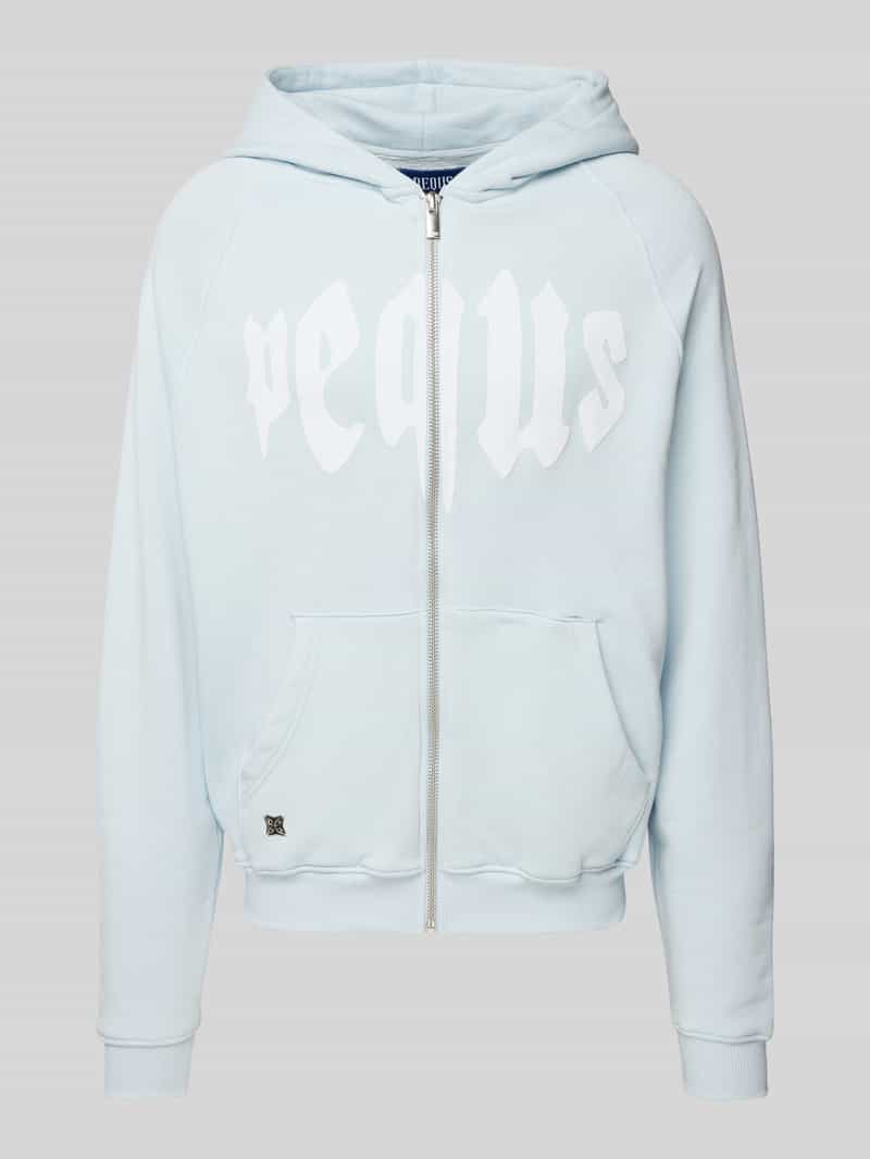 PEQUS Sweatjack met ritssluiting en labelprint