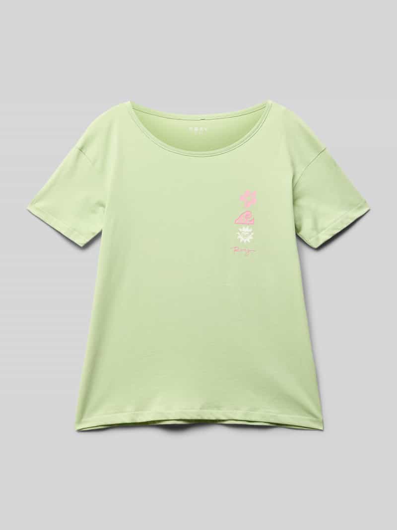 Roxy T-shirt met labelprint model 'DAY AND NIGHT'