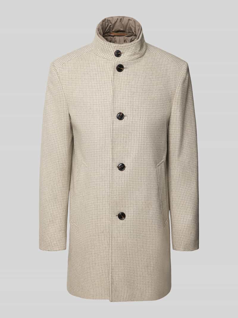 JOOP! Collection Lange jas van wolmix met opstaande kraag model 'Maico'