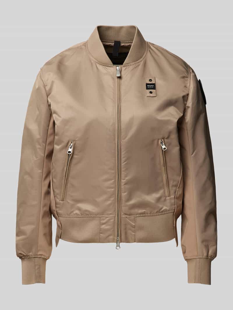 Blauer Usa Bomberjack met ritszakken model 'LAURIE'