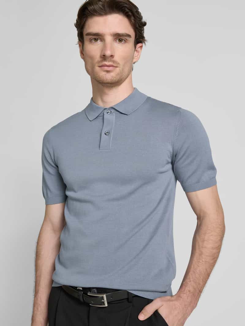 Roy Robson Poloshirt met korte knoopsluiting