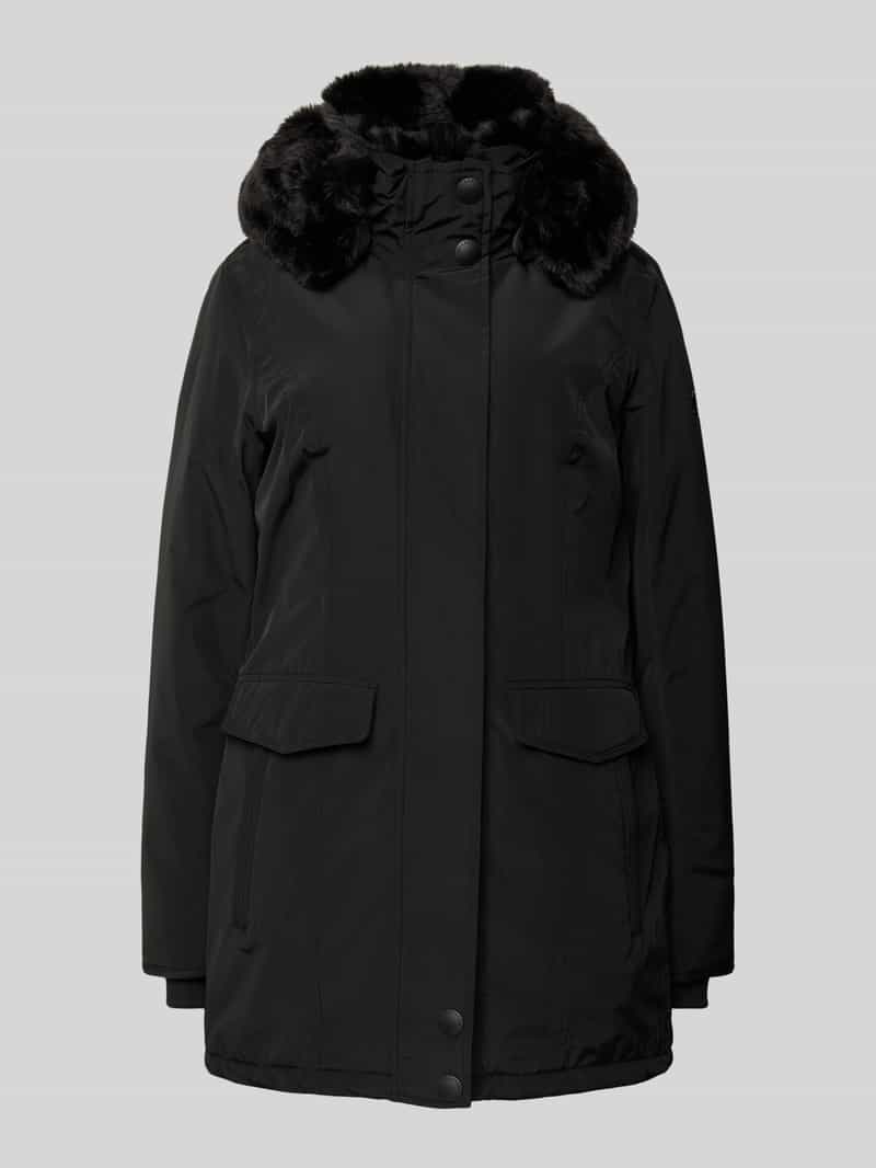 Getailleerde parka met imitatiebont, model 'STAVANGER'