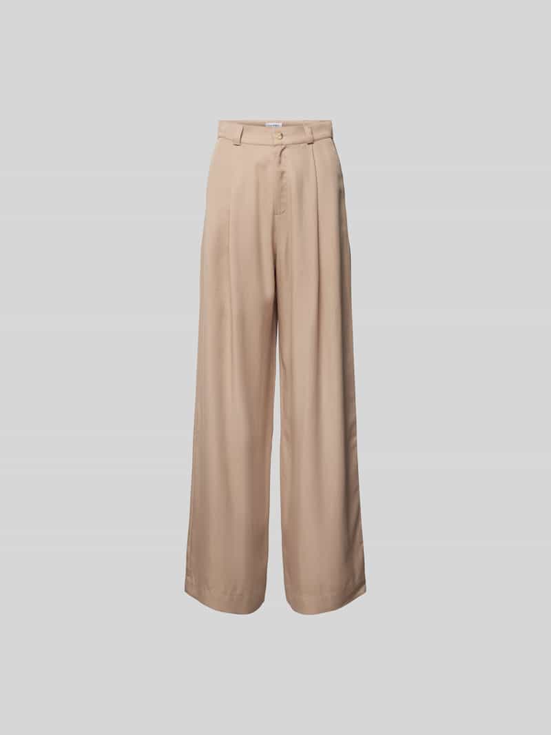 Stoffen broek met bandplooien