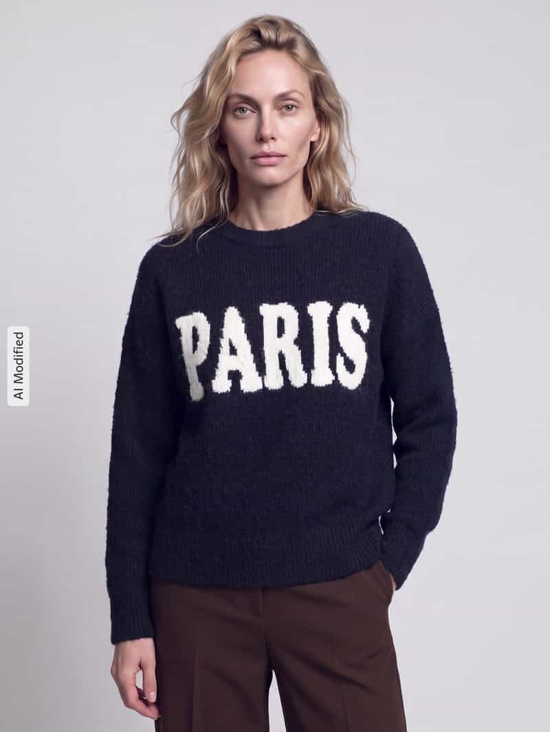 Only relaxed fit pullover met wol model 'JERICO' marineblauw, foto 3