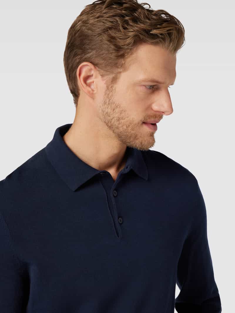 Boss Regular fit poloshirt in design met lange mouwen model 'Gemello'