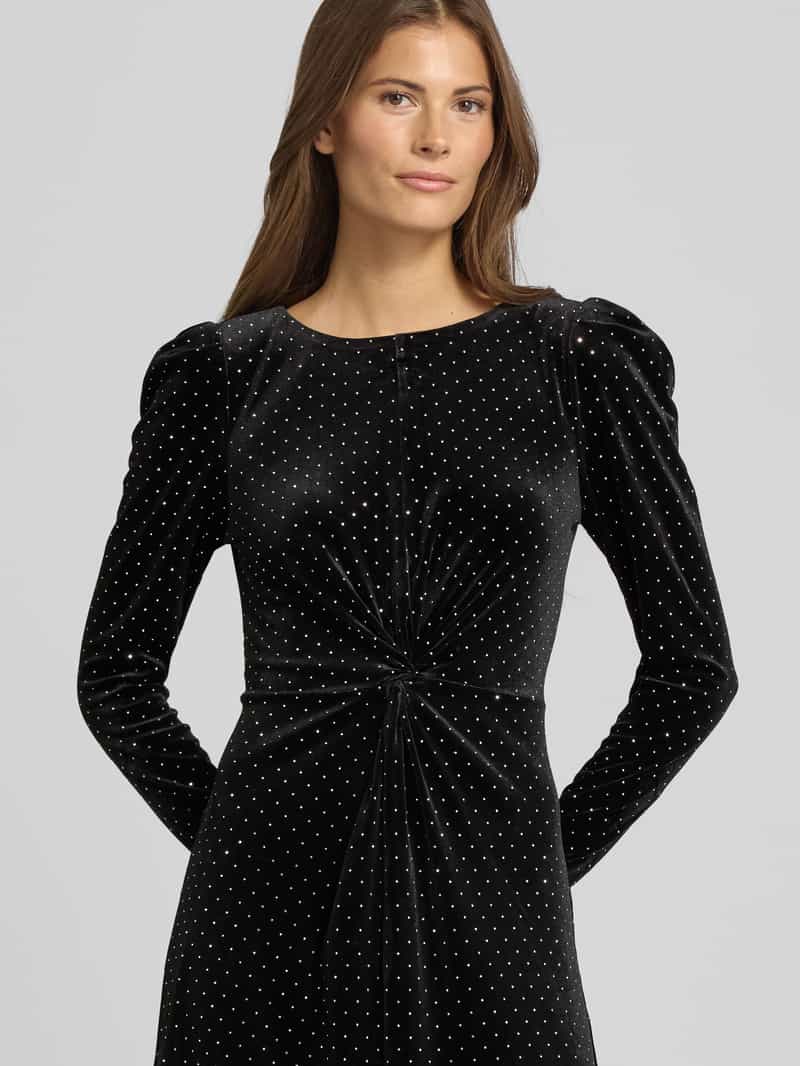 YAS Cocktailjurk van fluweel met mohair model 'HELLA'