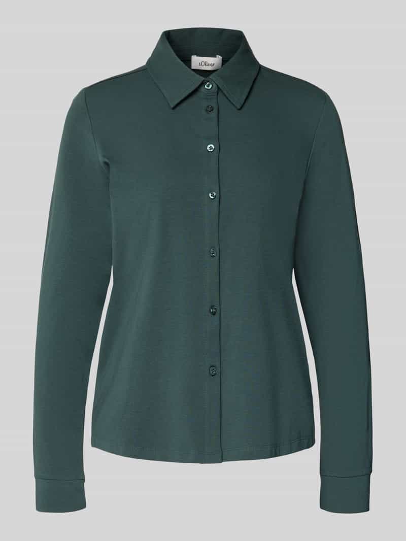 s.Oliver RED LABEL Regular fit overhemdblouse van katoenmix