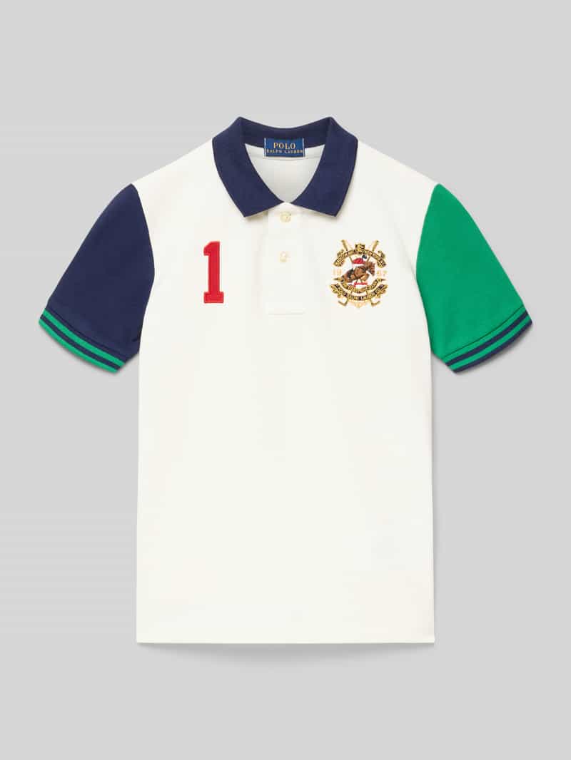 Polo Ralph Lauren Kids Regular fit poloshirt met labelstitching