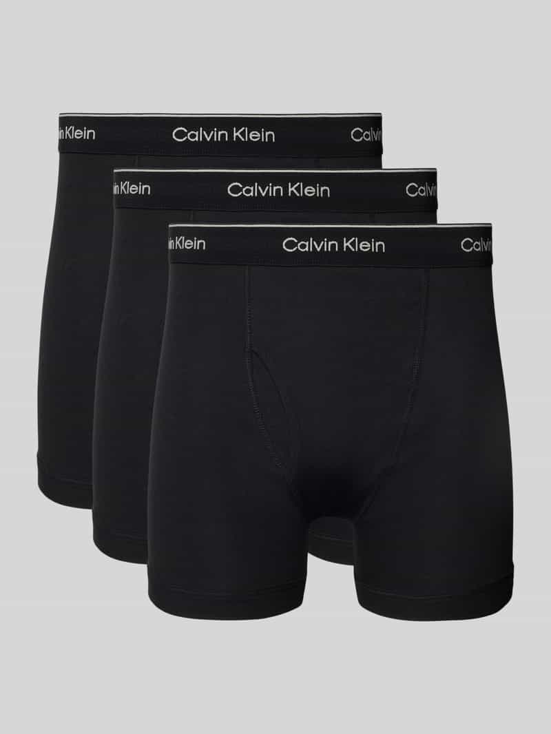 Calvin Klein Underwear Boxershort met label in band in een set van 3 stuks model 'BOXER BRIEF'