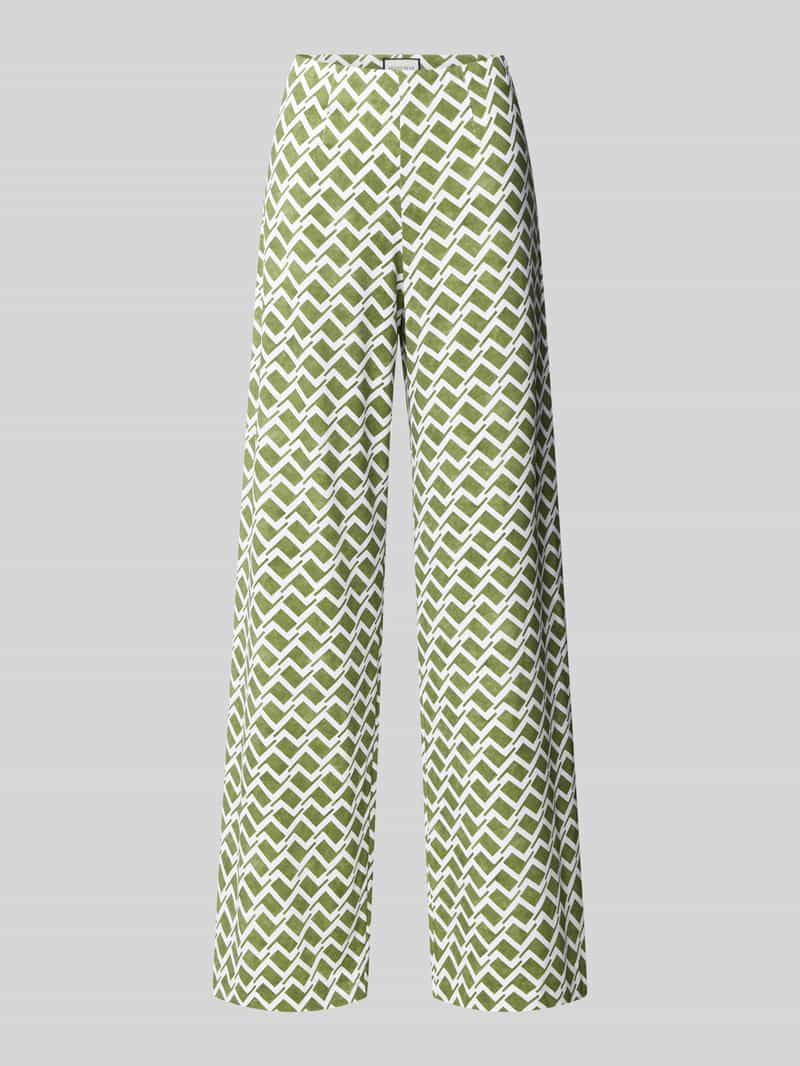 SEDUCTIVE Wide leg stoffen broek met elastische band model 'KIMBERLEY'