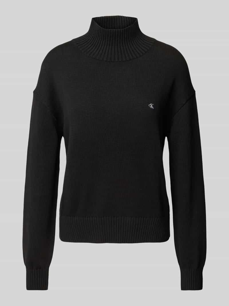 Calvin Klein Jeans Gebreide pullover met ribboorden