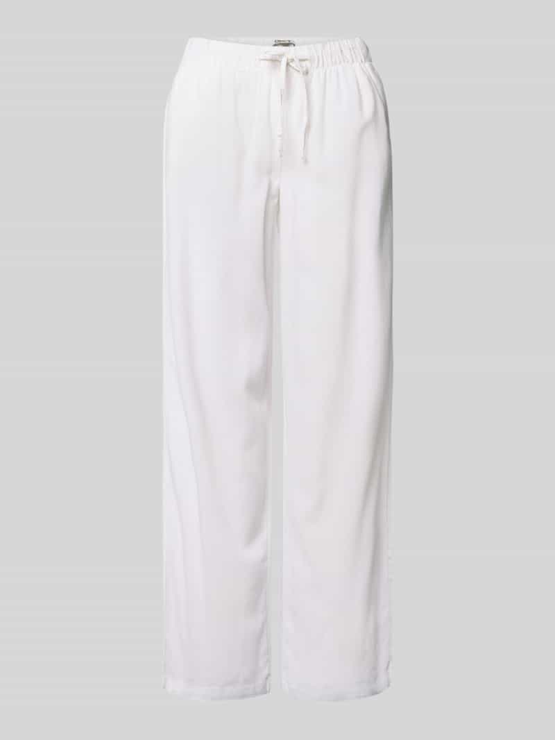 Wide leg linnenbroek met elastische band model 'GOA'