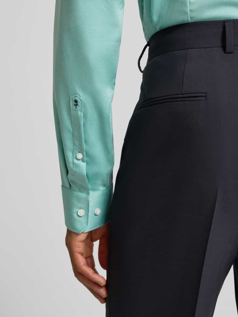 seidensticker Slim fit zakelijk overhemd van katoen met kentkraag