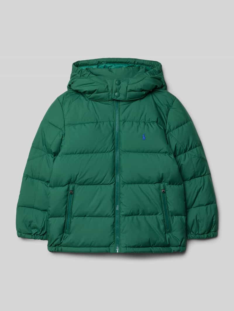 Polo Ralph Lauren Kids Regular fit gewatteerd jack met logostitching model 'Down'