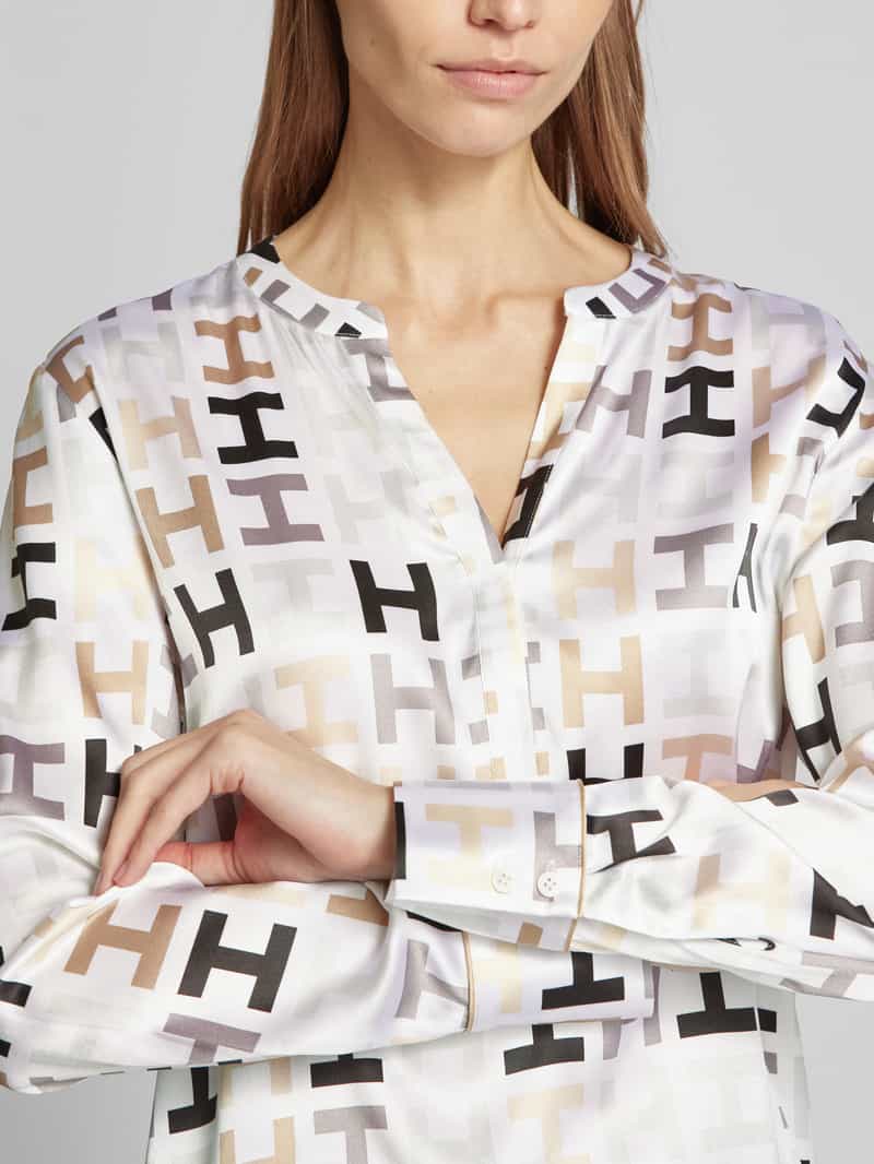 herzensangelegenheit Regular fit zijden blouse met tuniekkraag