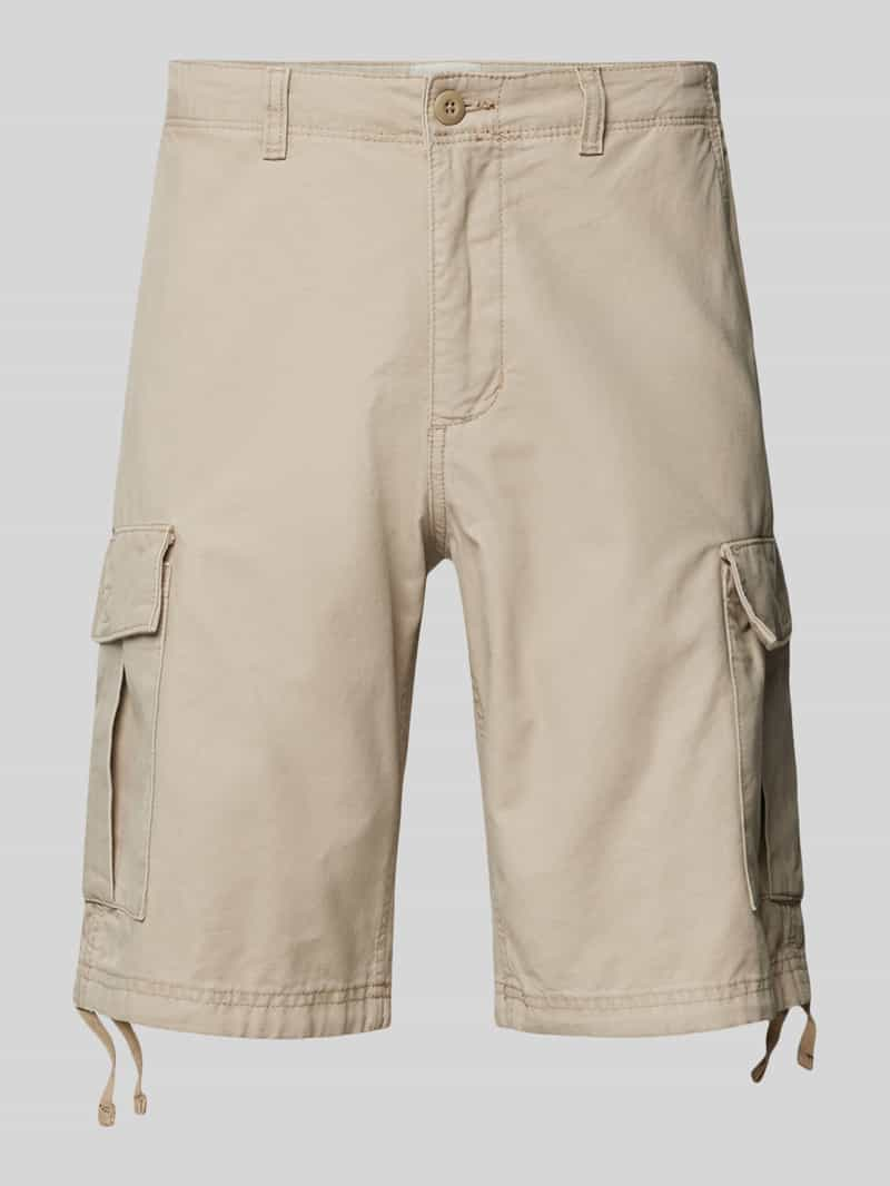 jack & jones Regular fit korte cargobroek met riemlussen model 'COLE'